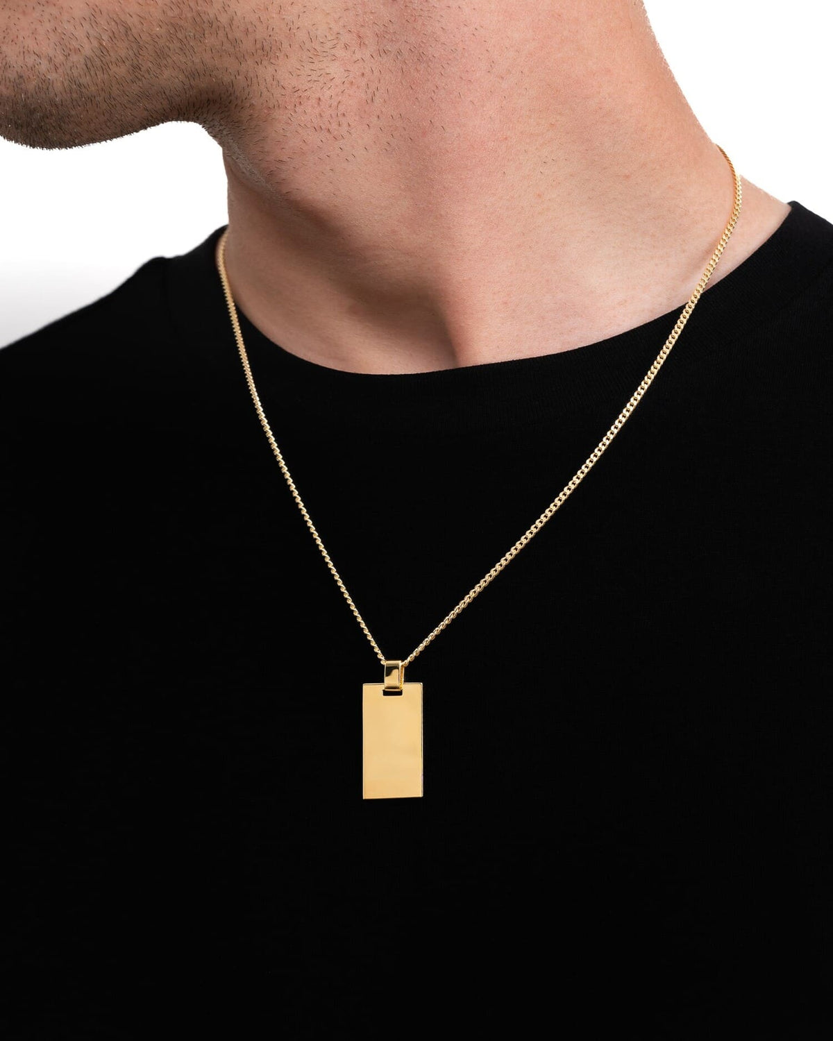 Pfotenabdruck Gravurplatten Halskette Anhänger Rechteck