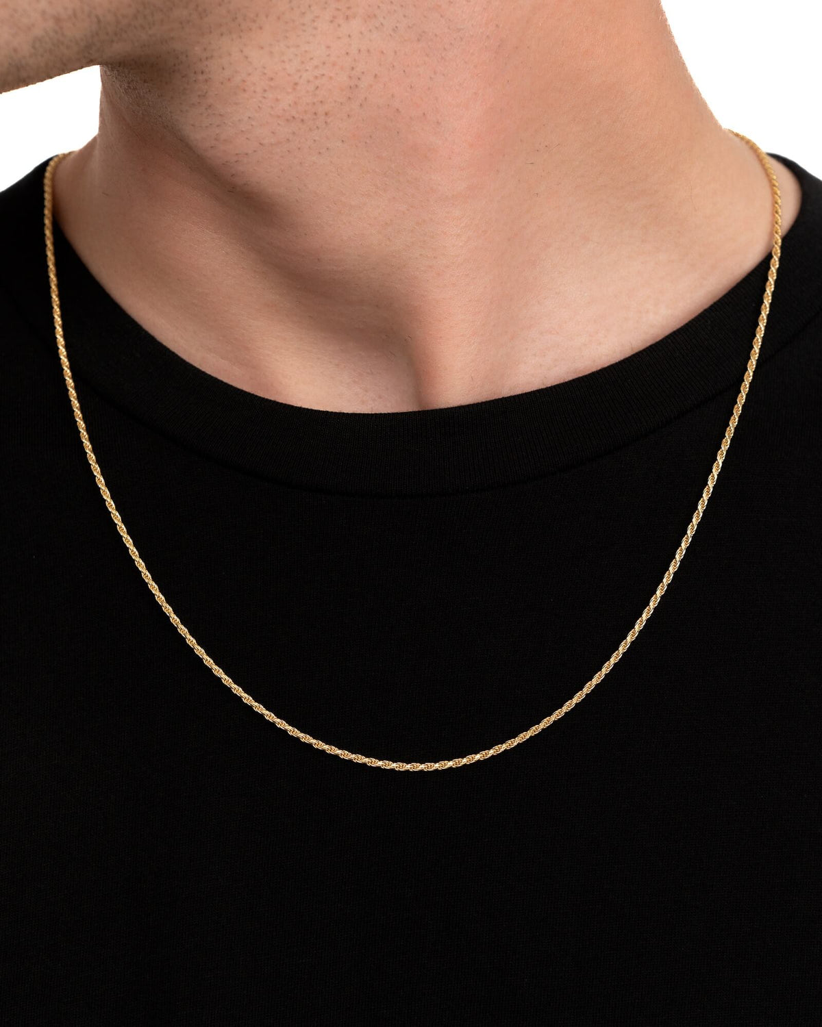 Kordelkette 925 Silber 18 Karat Vergoldet 2,00mm