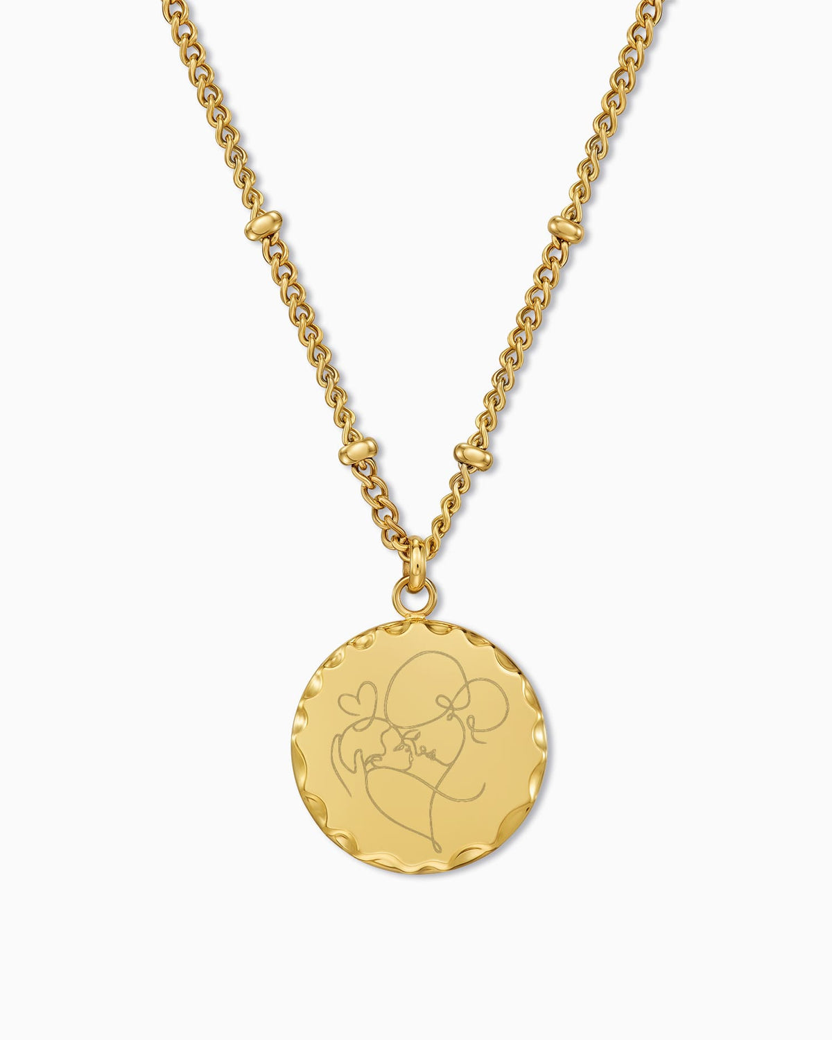 Image/Graphic Upload: Engraved Round Necklace Plate