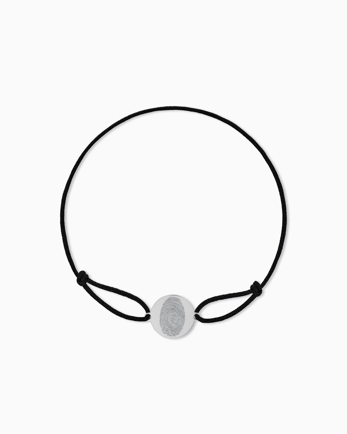 Fingerabdruck Gravurarmband Gravurplatte Stoffarmband Rund
