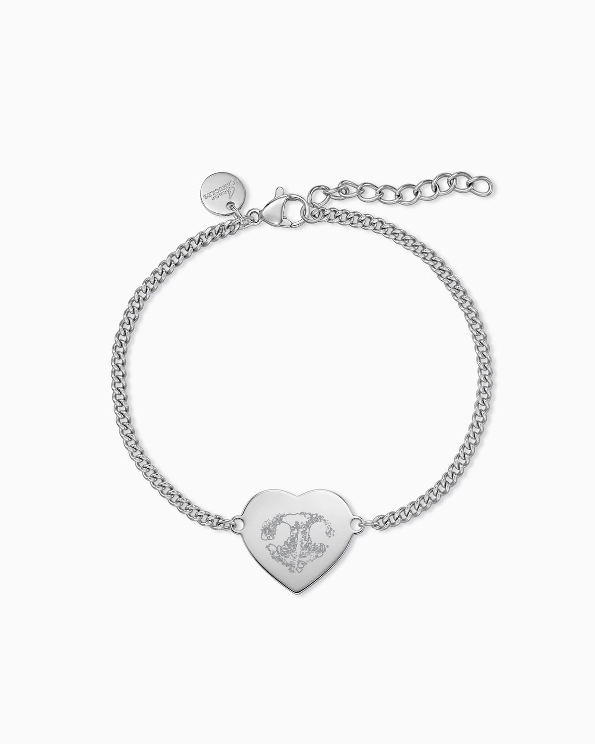 Nose print engraving bracelet engraving plate heart
