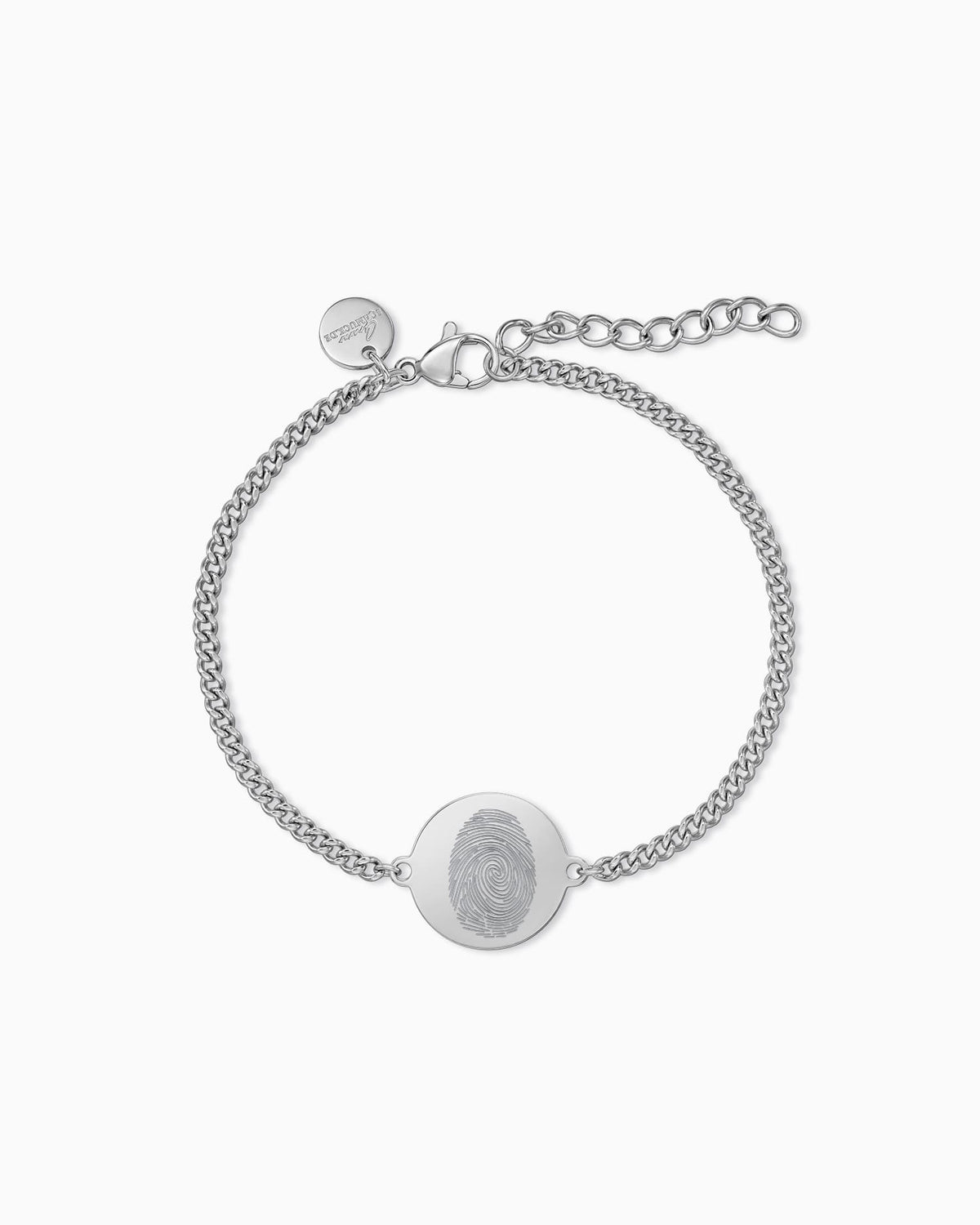 Fingerabdruck Gravurarmband Gravurplatte Rund