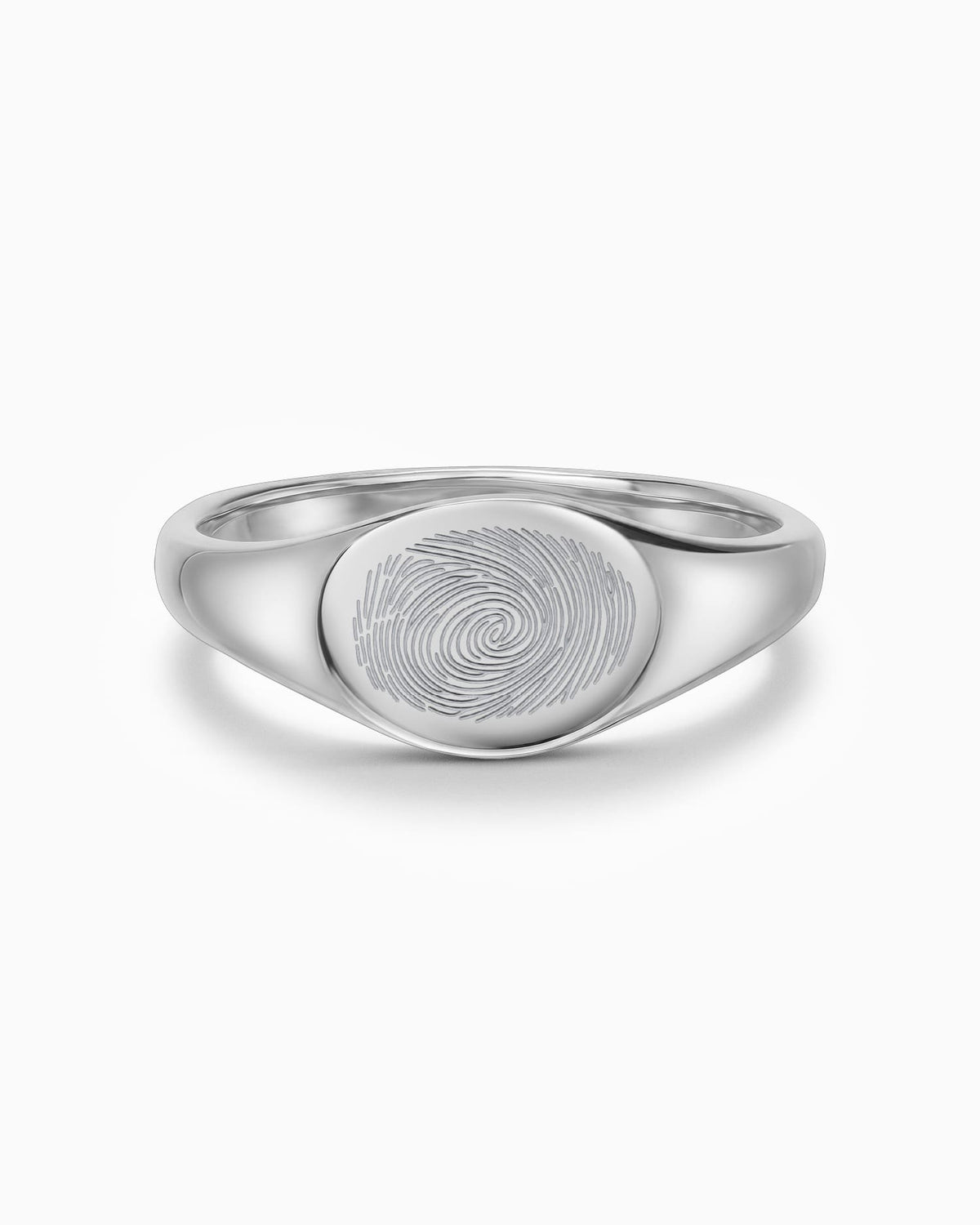 Fingerabdruck Gravurring Damen Silberring