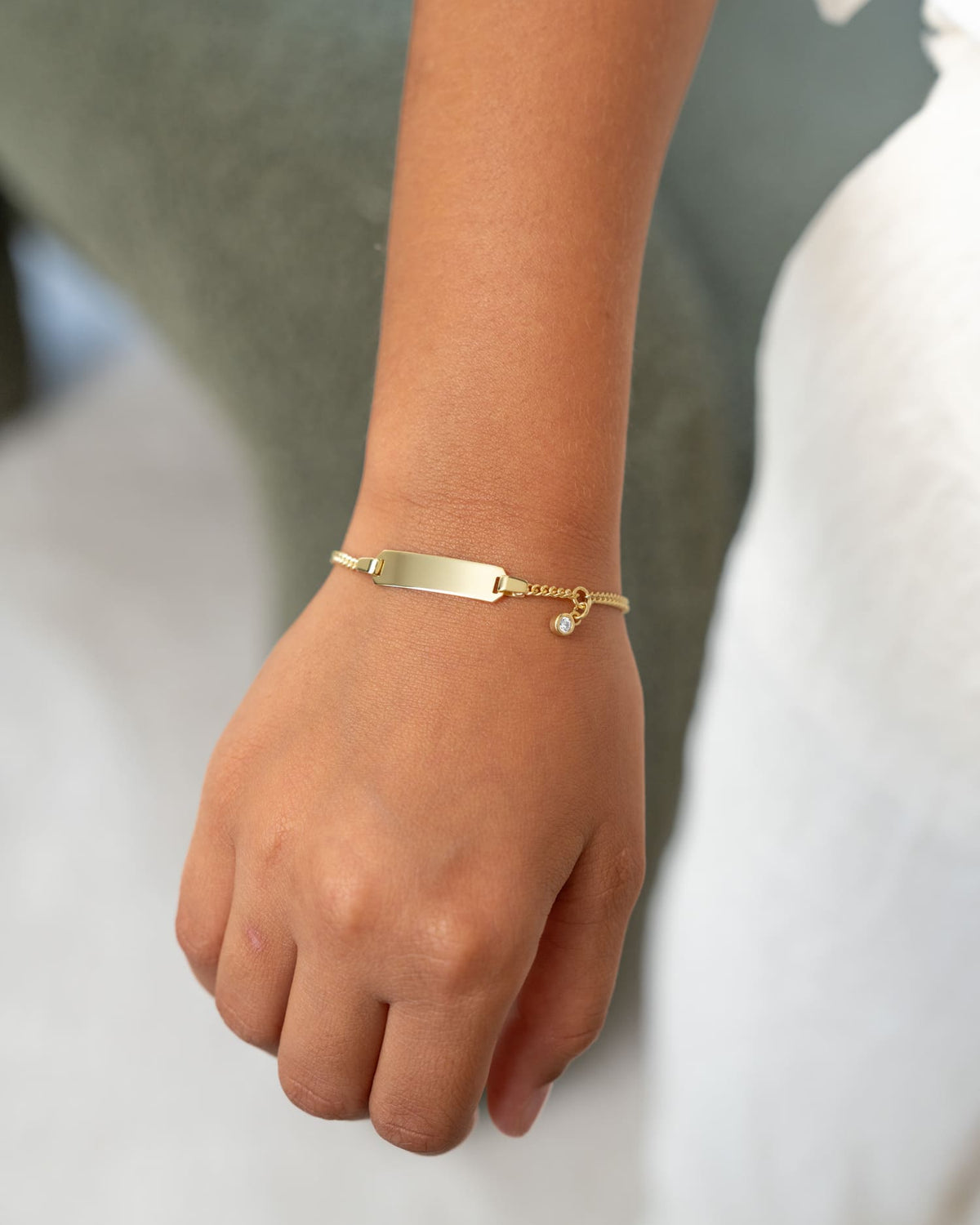 Gravurarmband Gravurplatte Zirkonia