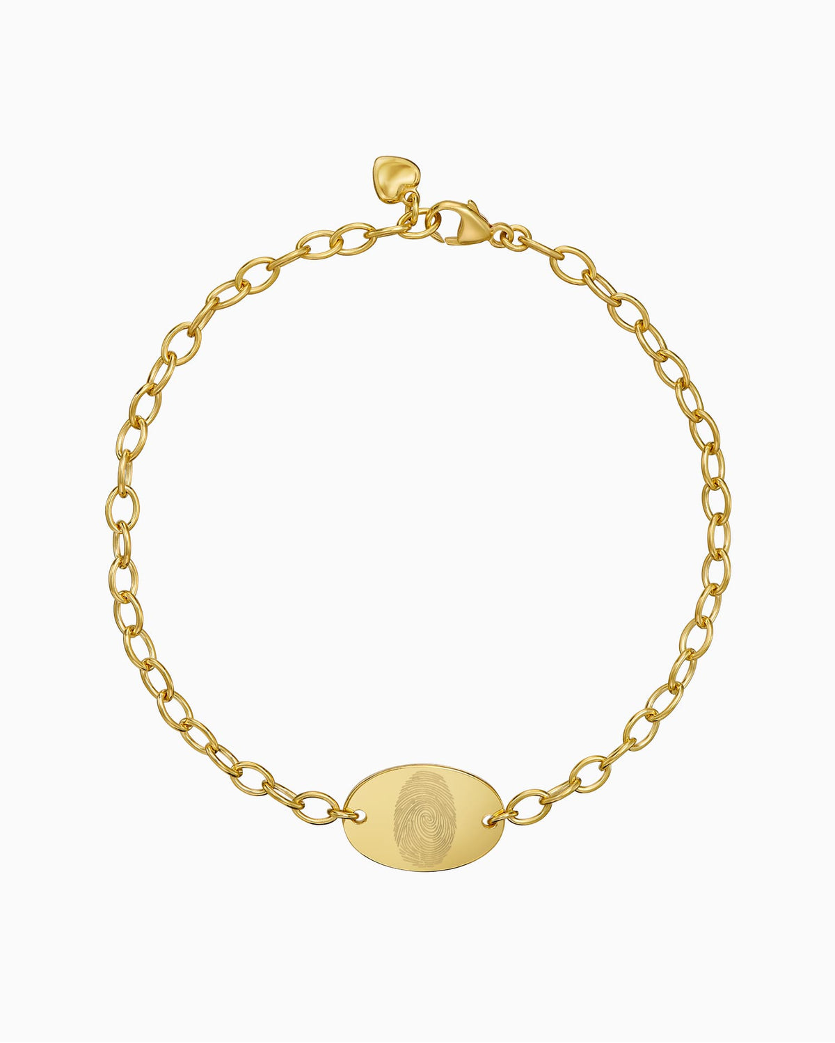 Fingerabdruck Gravurarmband Gravurplatte Oval