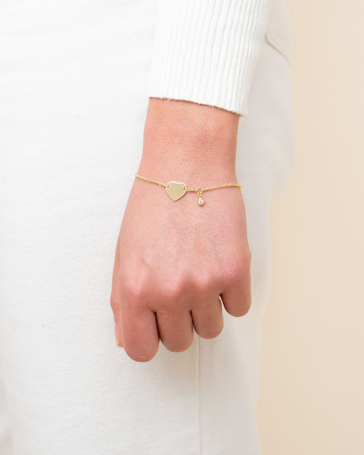 Sternzeichen Gravurarmband Gravurplatte Herz Zirkonia