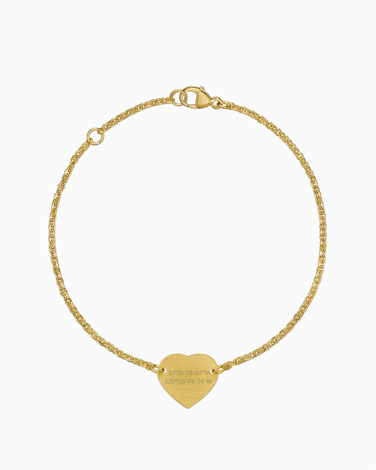 Coordinates engraving bracelet engraving plate heart