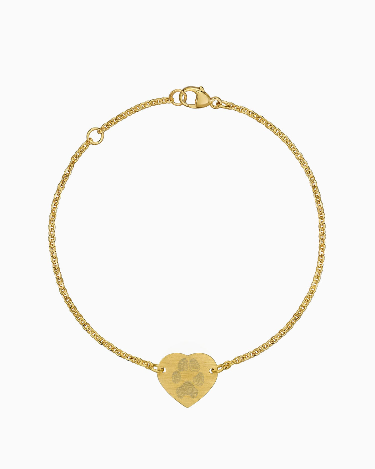 Pfotenabdruck Gravurarmband Gravurplatte Herz