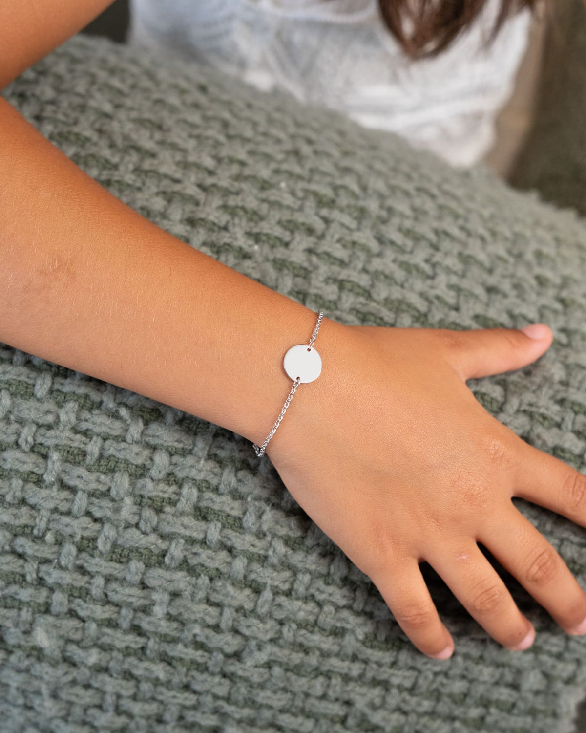 Gravurarmband Gravurplatte Rund