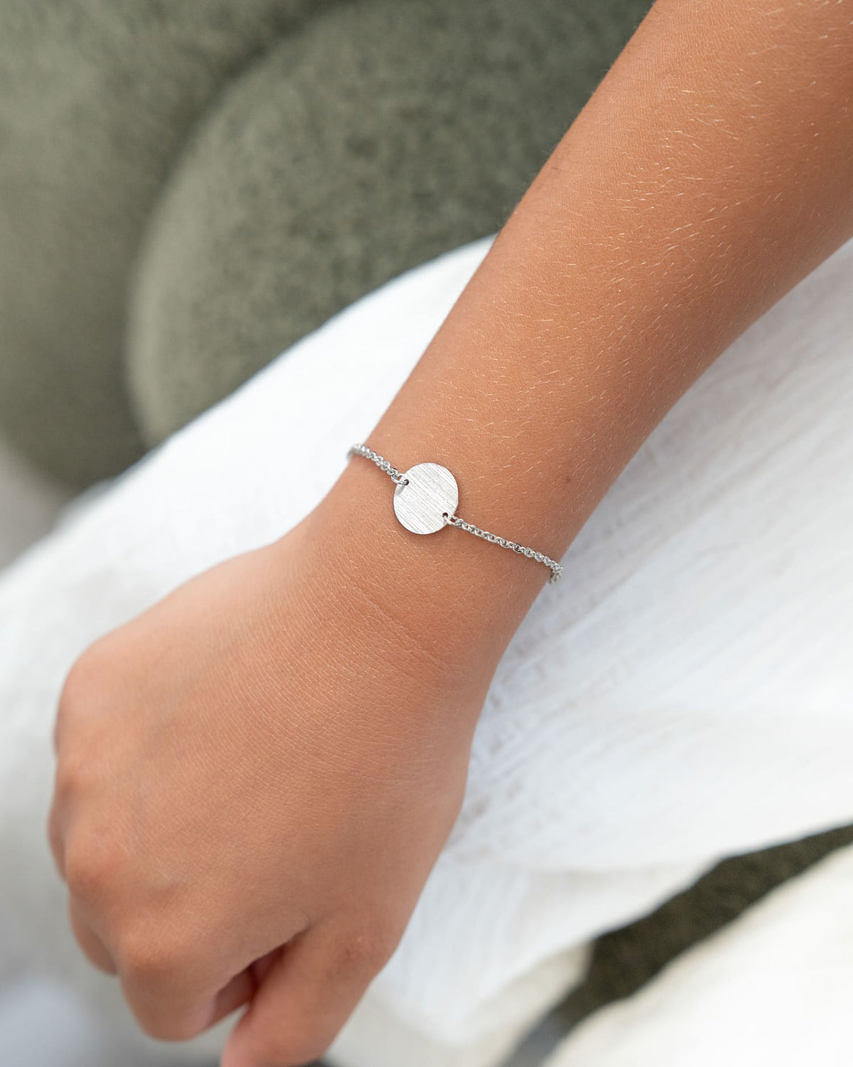 Gravurarmband Gravurplatte Rund