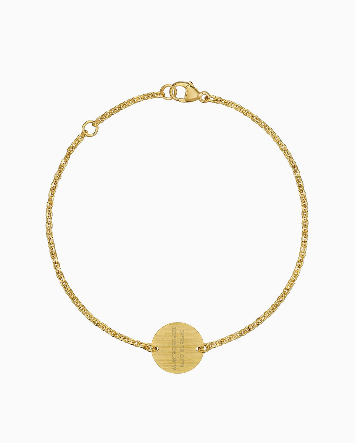 Coordinates engraving bracelet engraving plate round
