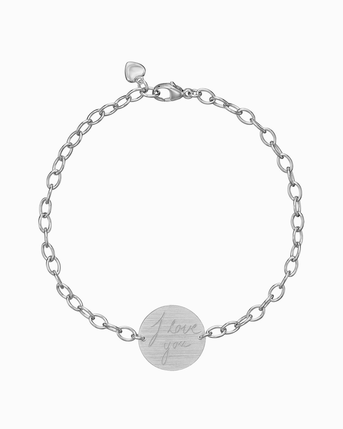 Handschrift Upload Gravurarmband Gravurplatte Rund