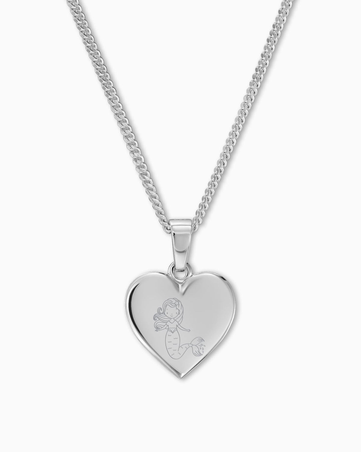 Child symbols heart necklace engraving plate pendant 12mm