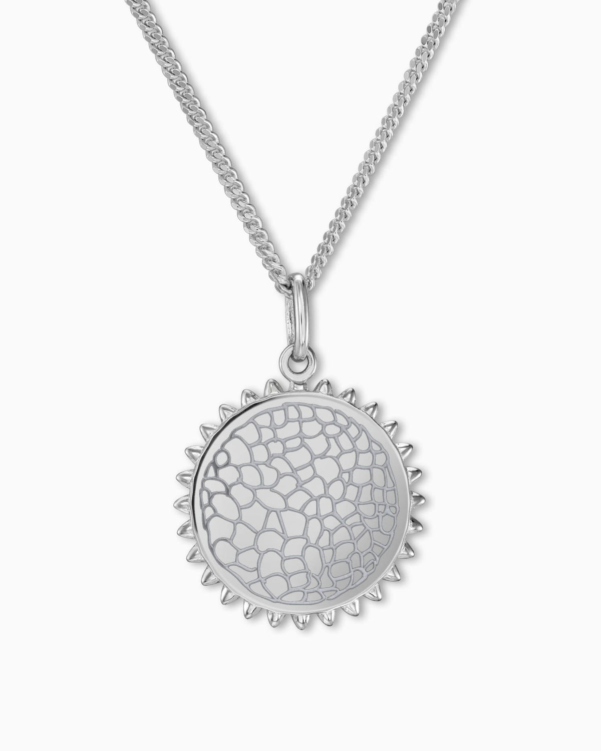 Nose print sun necklace engraving plate pendant