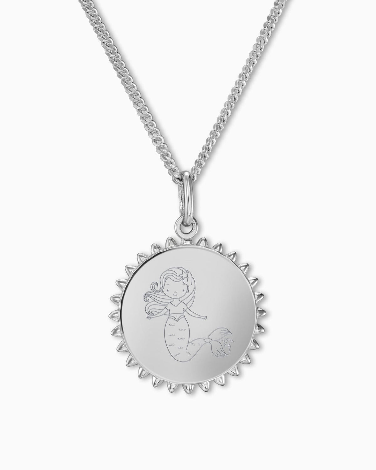 Child symbols sun necklace engraving plate pendant