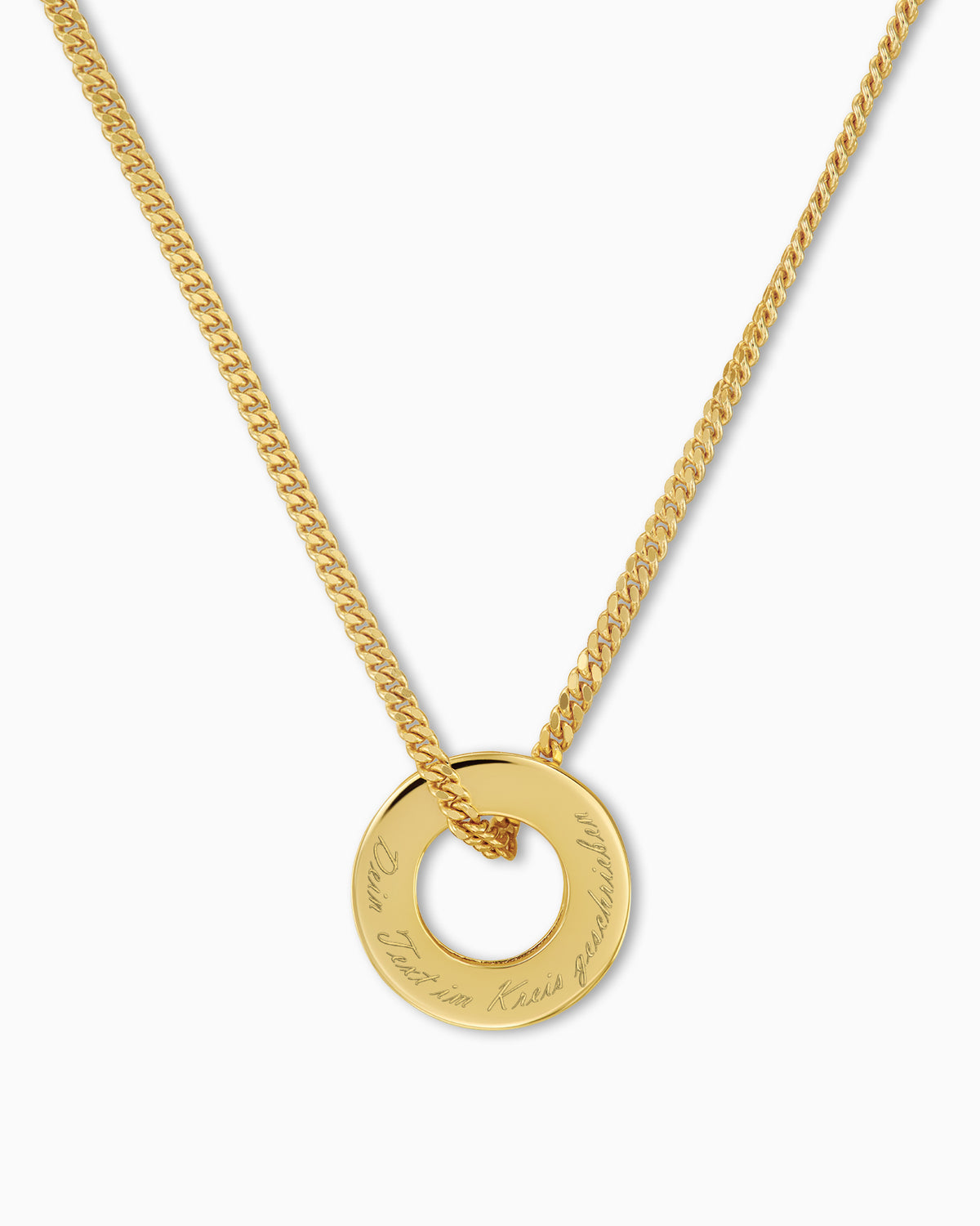 Ring Ketting Graveerplaat Hanger