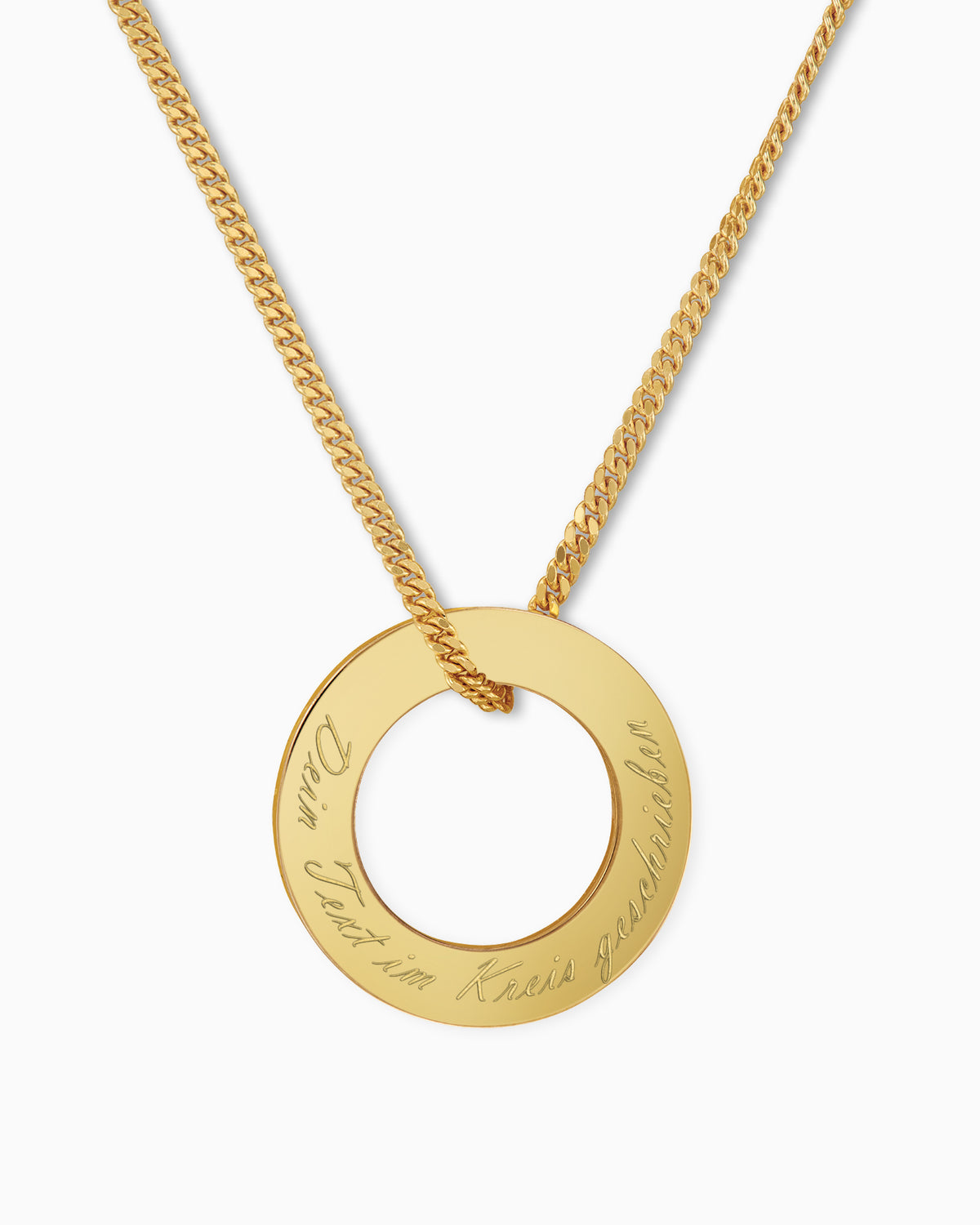 Ring Ketting Graveerplaat Hanger