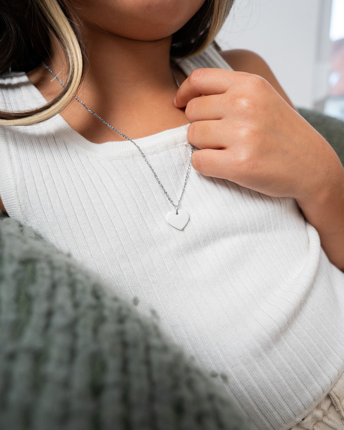 Sterrenbeeld hart ketting graveerplaatje hanger 13mm