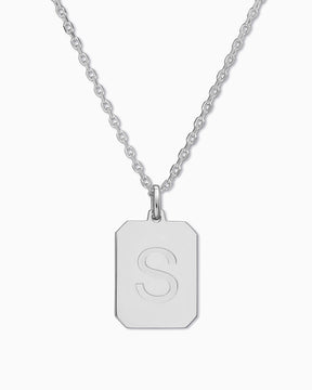 Octagon Letter Necklace