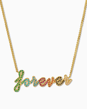 Naamketting met zirkonia
