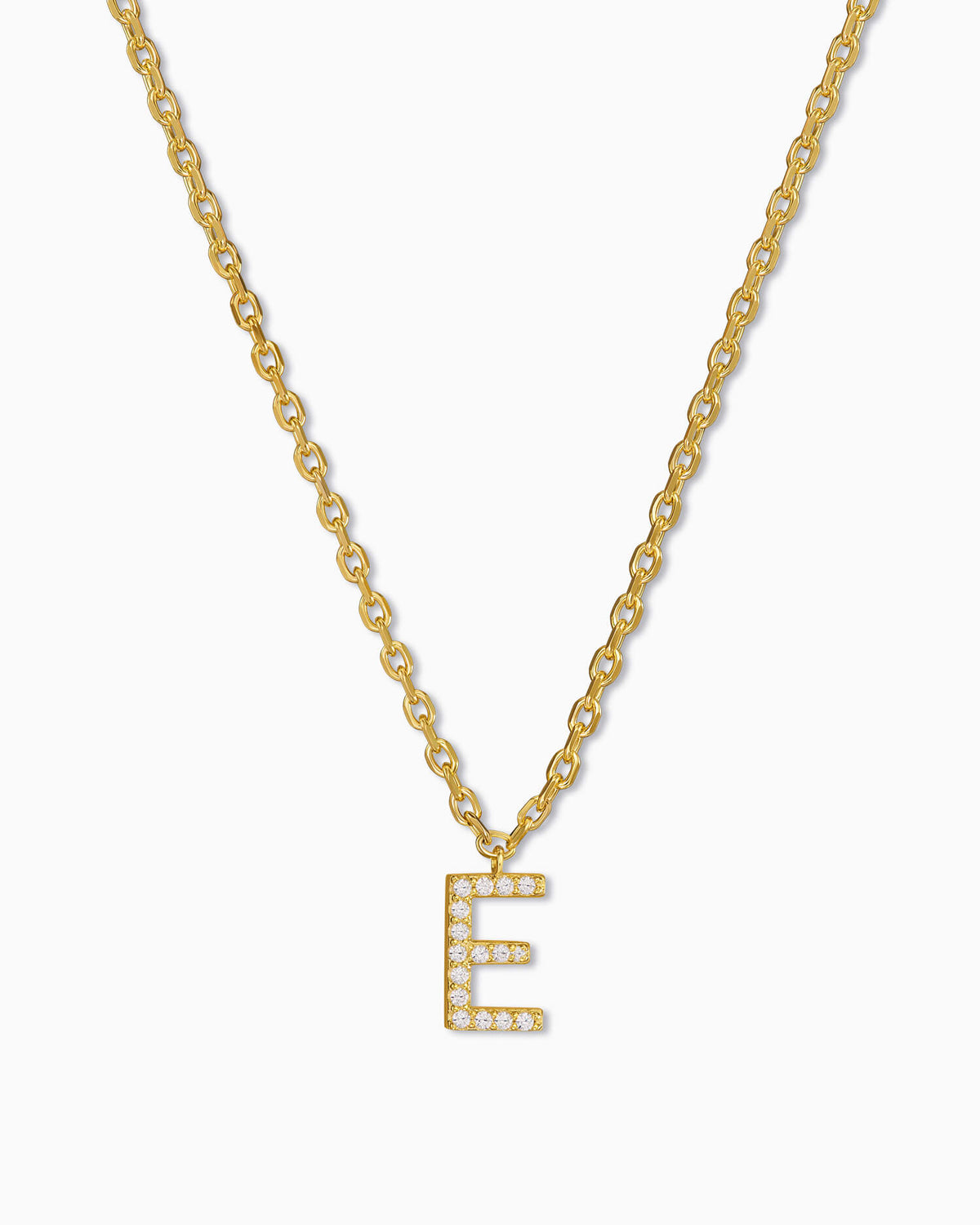Letter Necklace with Zirconia