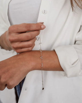 Buchstaben Armband Zirkonia