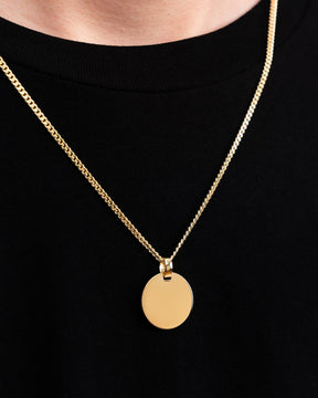 Fußabdruck Gravurplatten Halskette Anhänger Rund Poliert