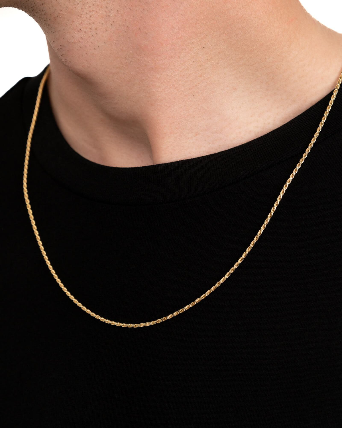 Kordelkette 925 Silber 18 Karat Vergoldet 2,00mm