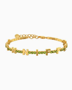 Tennisarmband Geburtsstein Buchstaben Armband