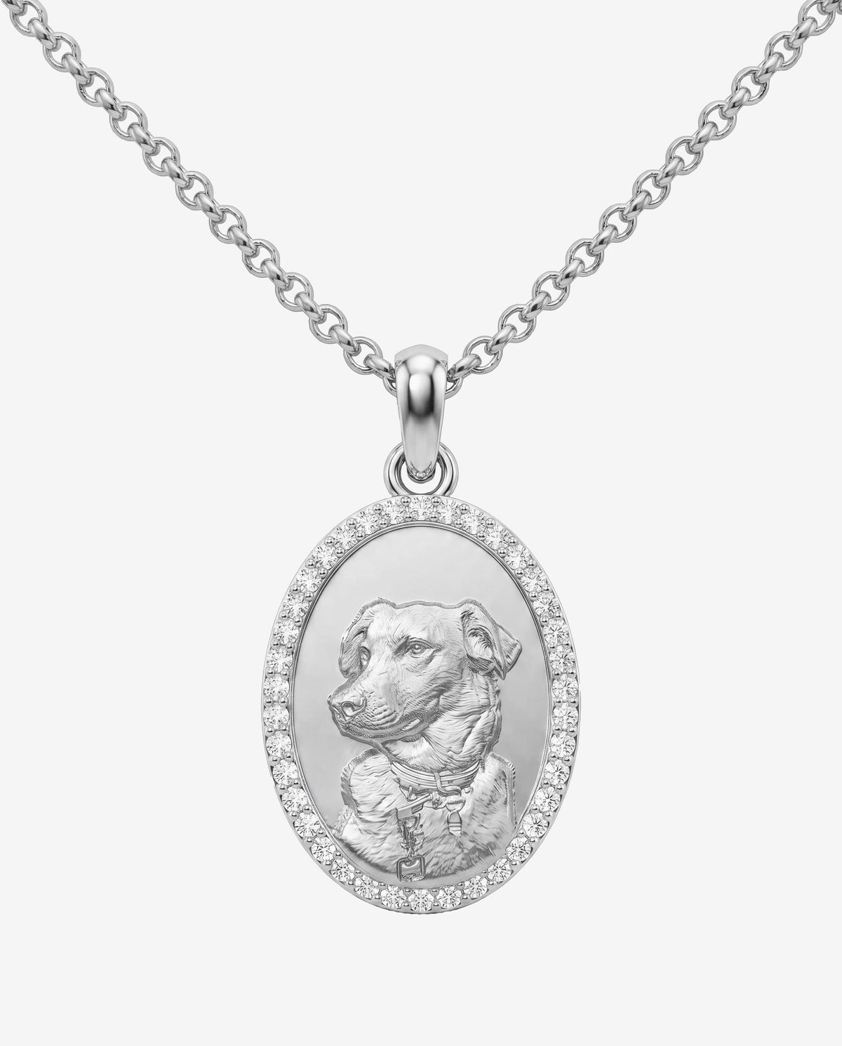 Tierportrait Uploud Halskette Relief