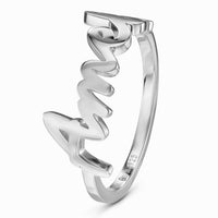 Namensringe 925 Silber Rhodiniert