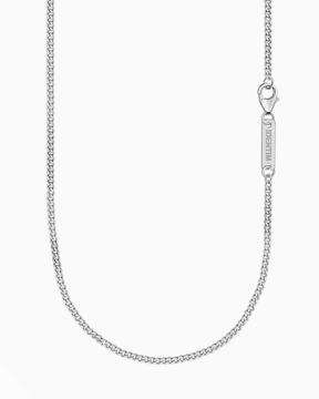 Curb chain 925 silver rhodium-plated 2.40mm