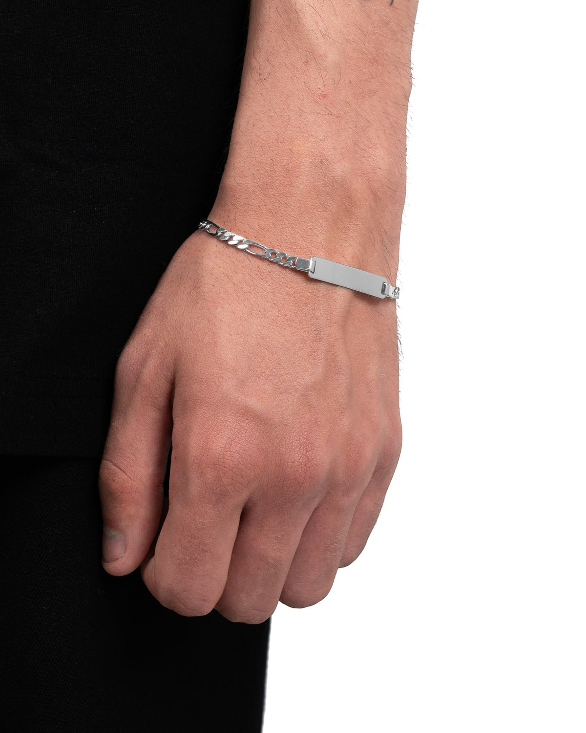 Gravurarmband Gravurplatte Figaro ID-Armband