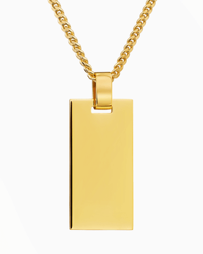 Engraving plates necklace pendant rectangle