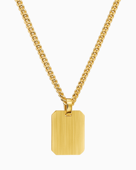 Engraving plates necklace pendant octagon