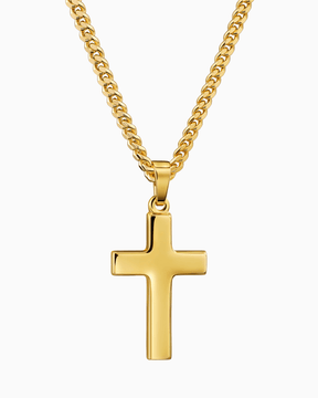 Kruis ketting graveerplaat hanger gepolijst