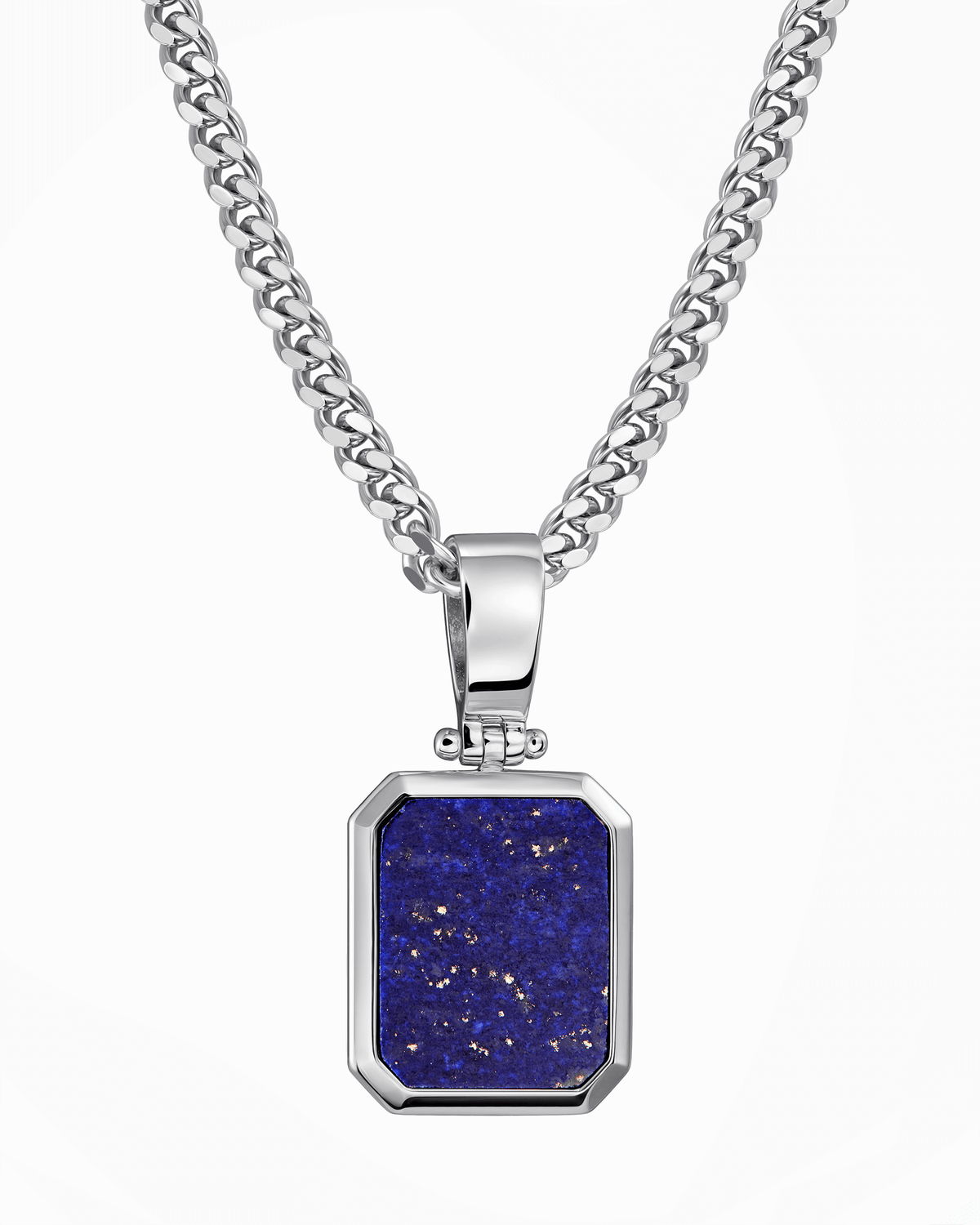 Lapis Oktagon Gravurplatte Halskette