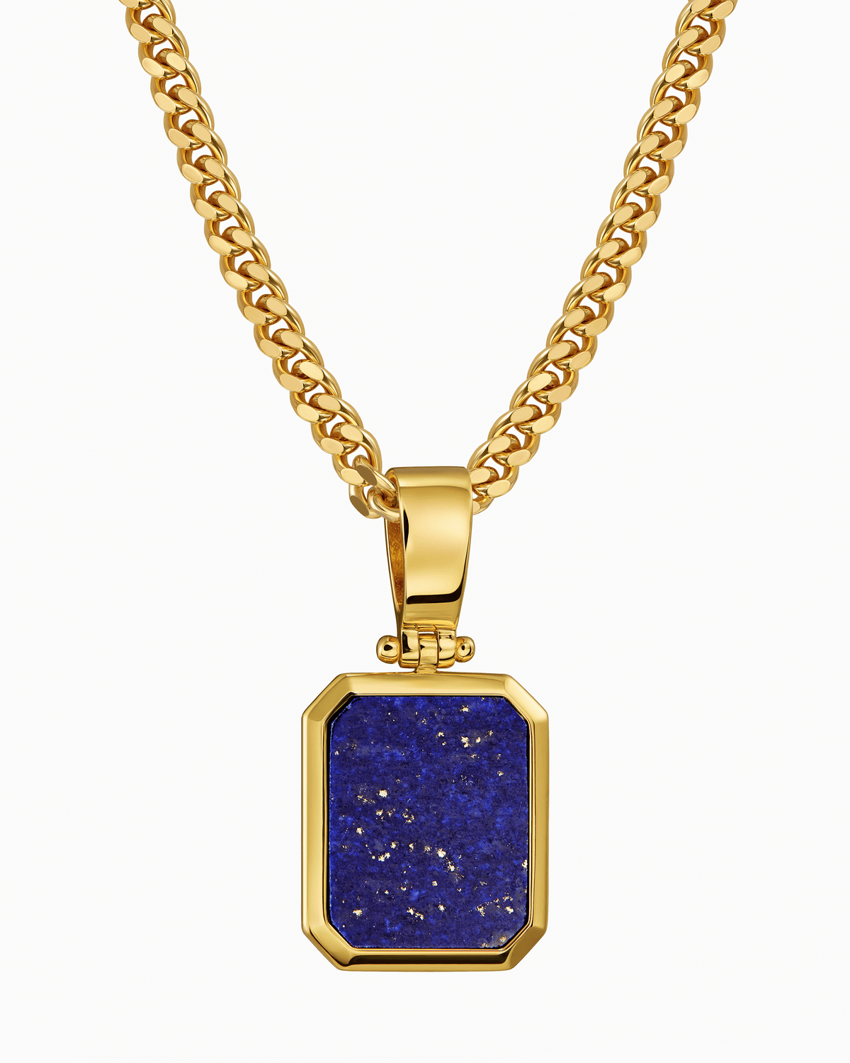 Lapis Oktagon Gravurplatte Halskette