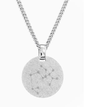 Star sign engraving plates necklace pendant round ice matt