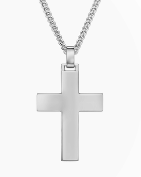 Kruis ketting graveerplaat hanger gepolijst