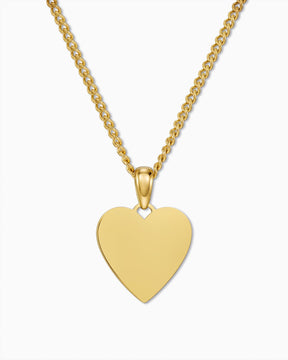 Hart ketting graveerplaatje hanger 15mm