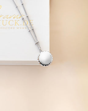 Round Necklace with Initial Engraving Plates