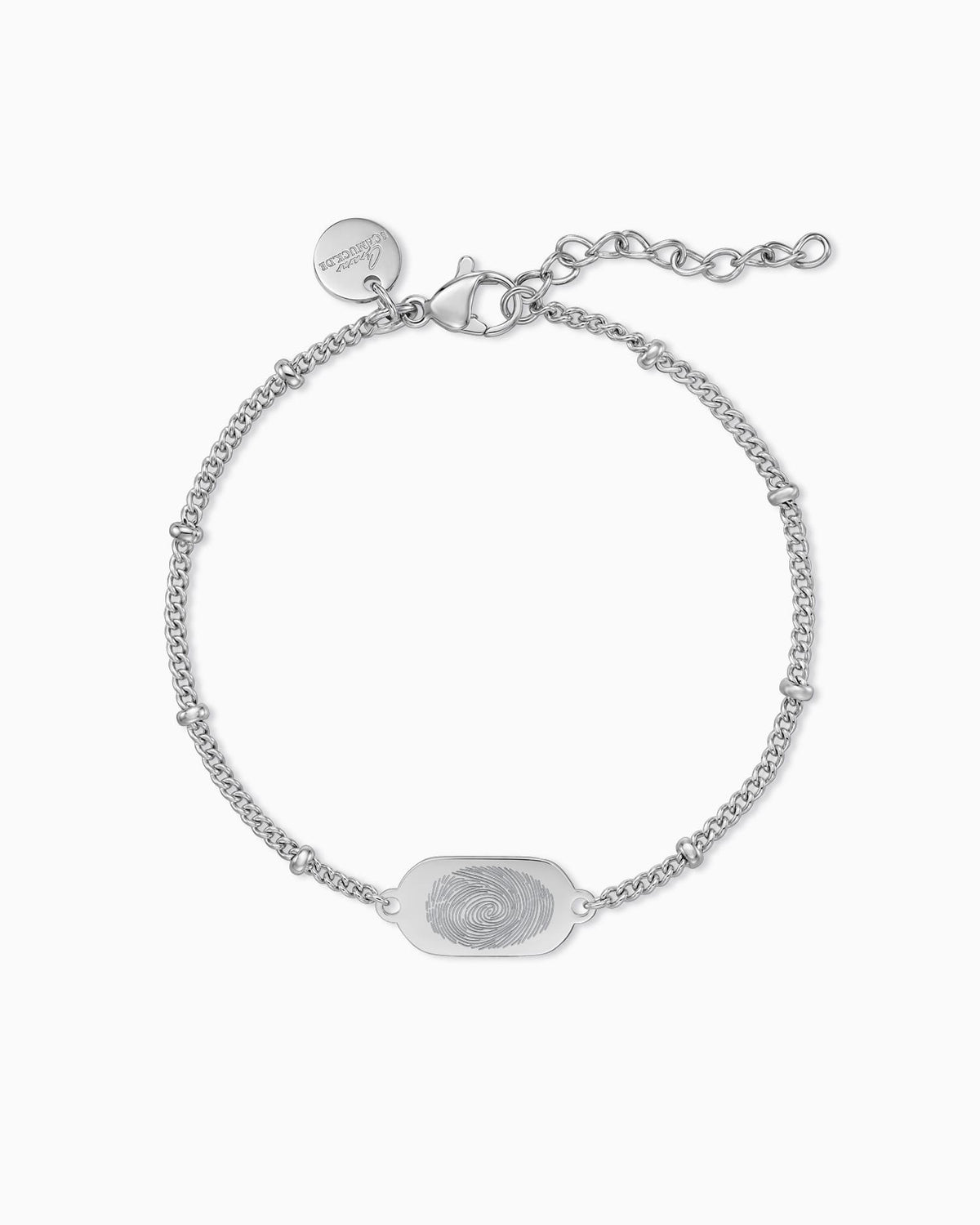 Fingerabdruck Gravurarmband Gravurplatte Oval