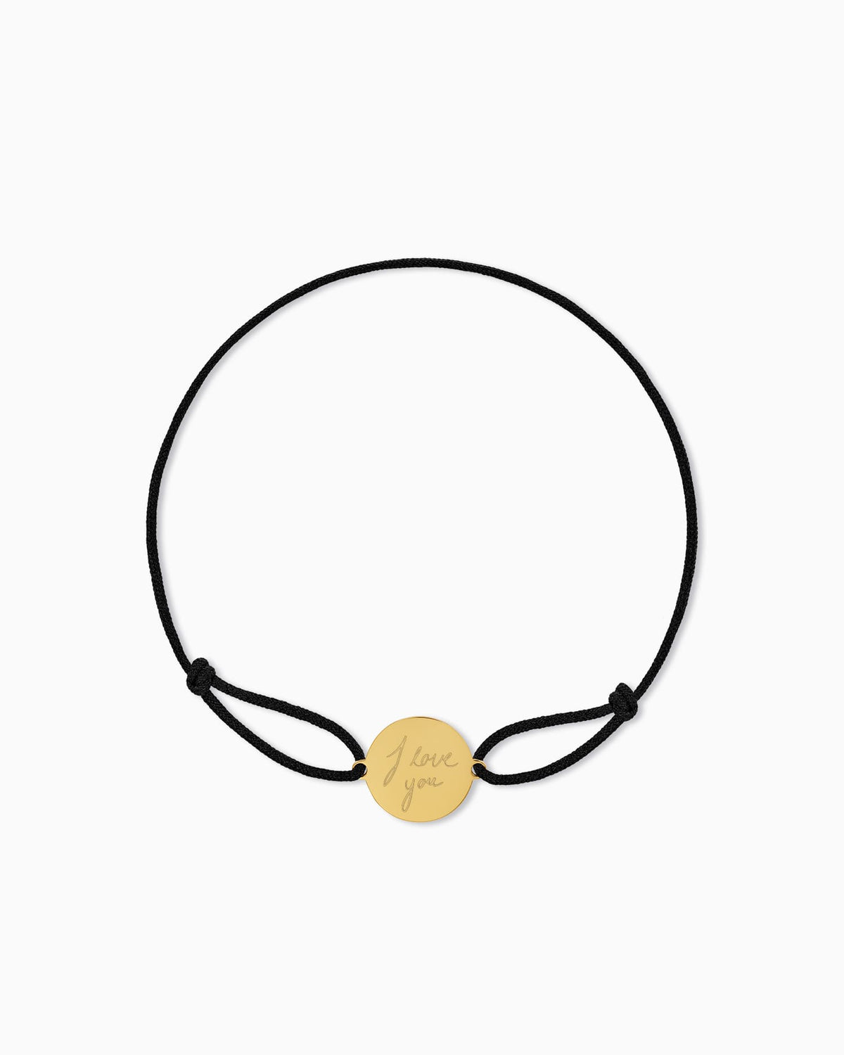 Handschrift Upload Gravurarmband Gravurplatte Stoffarmband Rund