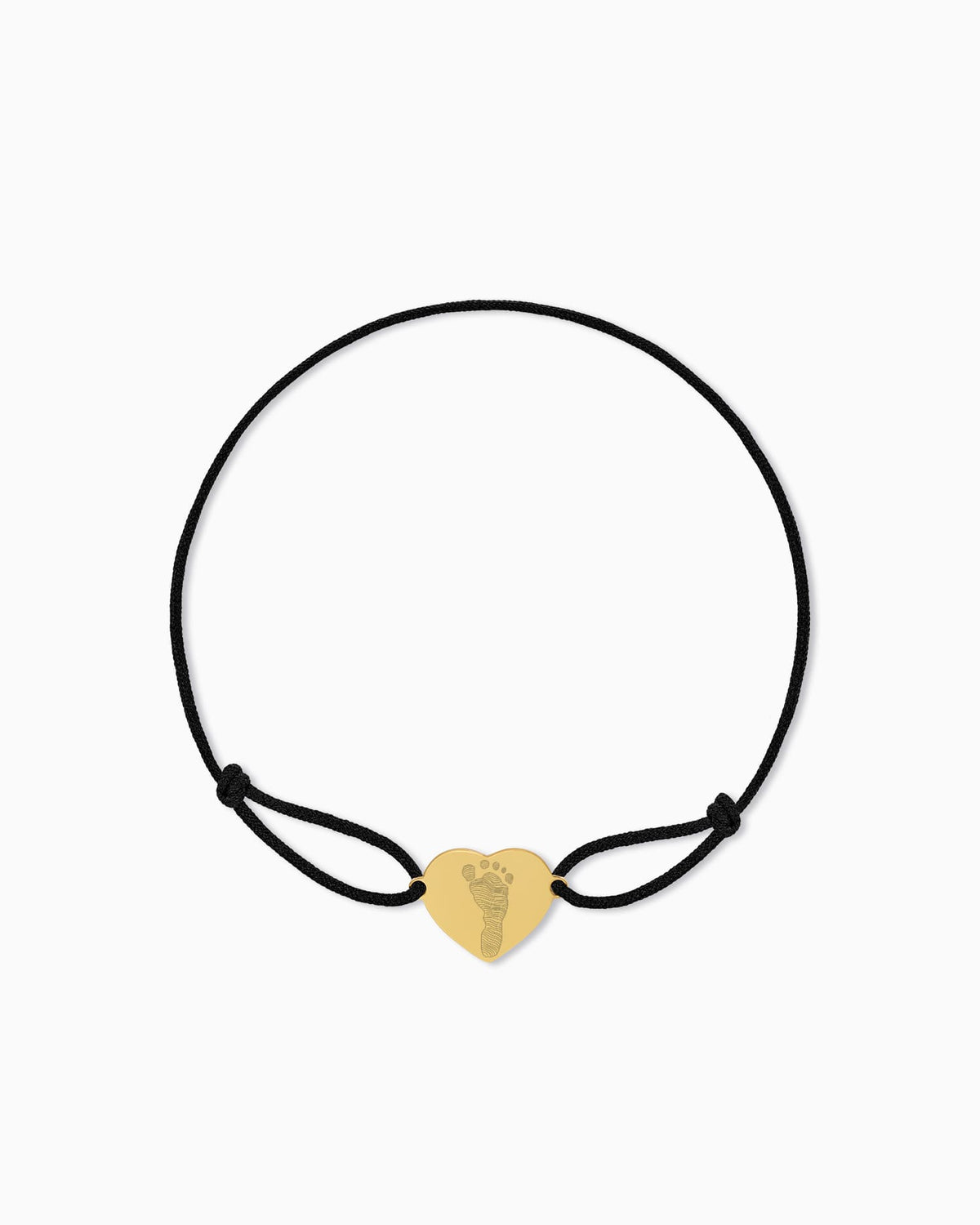 Fußabdruck Gravurarmband Gravurplatte Stoffarmband Herz