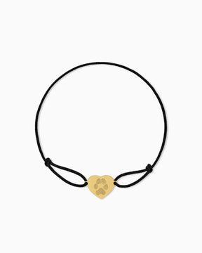 Pfotenabdruck Gravurarmband Gravurplatte Stoffarmband Herz