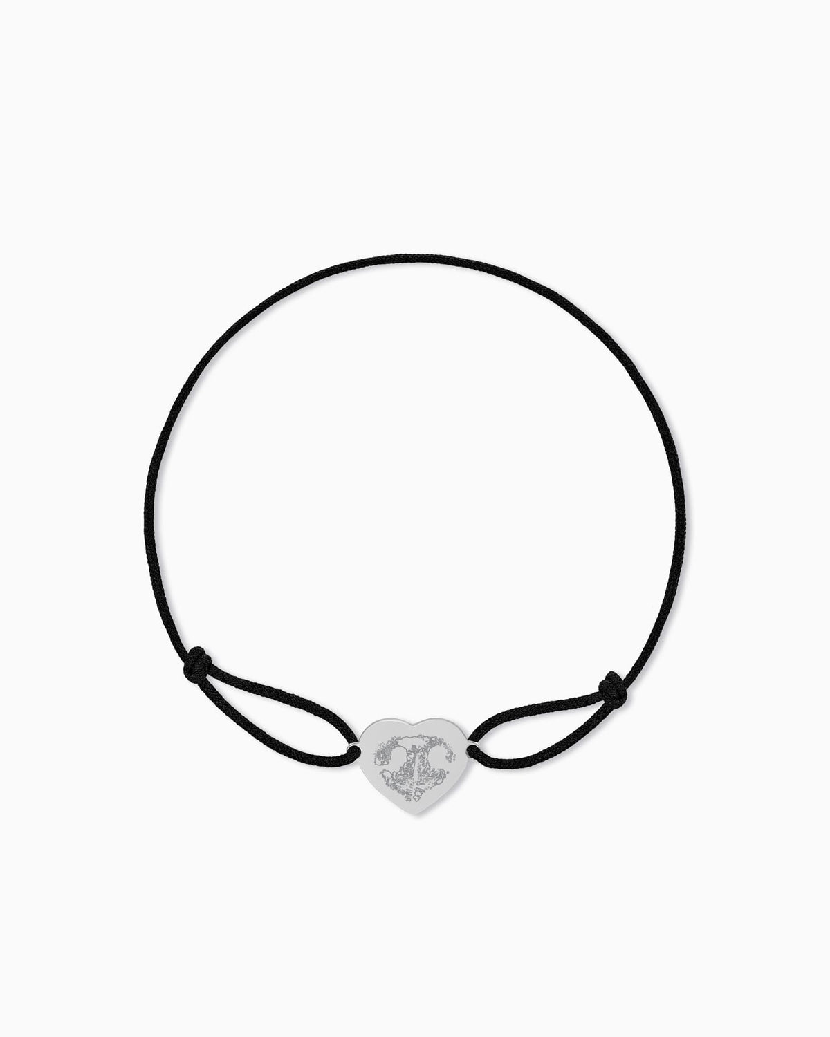 Nose Print Engraved Bracelet Engraved Plate Fabric Bracelet Heart