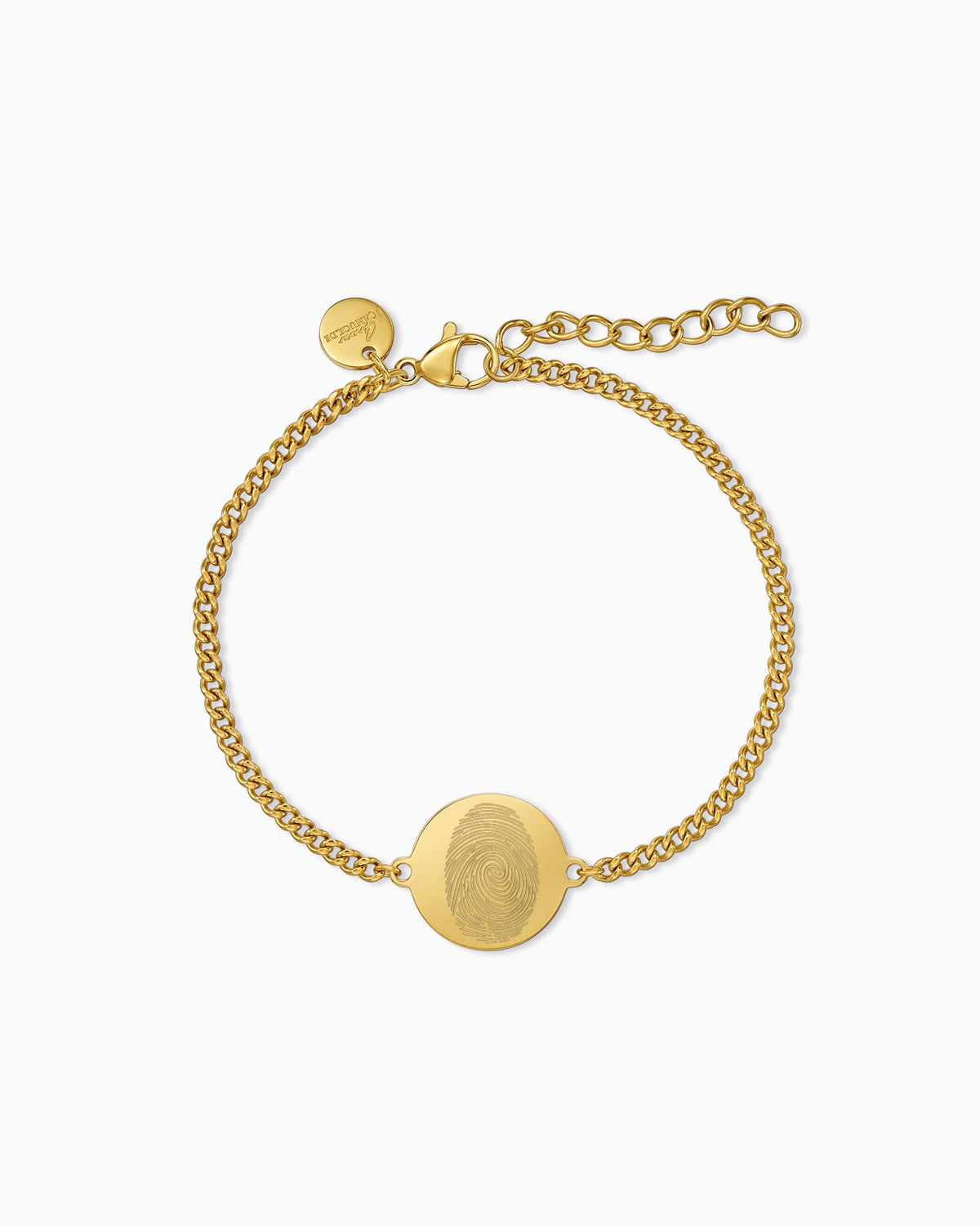 Fingerabdruck Gravurarmband Gravurplatte Rund