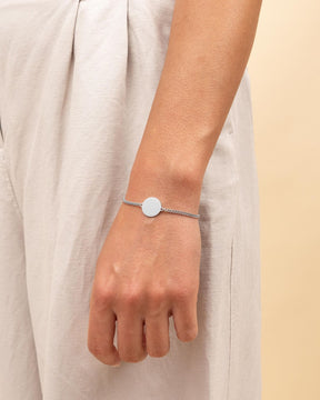 Koordinaten Gravurarmband Gravurplatte Rund