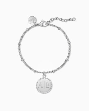Initialen Gravurarmband Gravurplatte Rund
